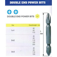 Биты крестовые PH3хPH3х150мм S2 двухсторонние в упаковке 2 шт. DIN3126 хвостовик E1/4 
