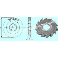 Фреза дисковая 3-х сторонняя 125х16х32, Z=18 Р6М5К5 с разнонаправл. зубьями