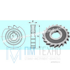 Фреза дисковая пазовая   75х12х22 Р9, Z =22