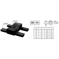 Прижим клиновой регулируемый 120х50х30х14,5мм, паз 15,7мм М12 (3104) 
