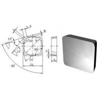 Пластина SPKN  - 1504  EDR  МС318 (К15) квадратная (03371) гладкая без отверстия с зачистными фаска