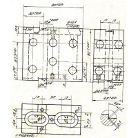 Опора Прямоугольная  90х 80х 45 крепежная под паз 12мм (ДСП-20) (восст.)