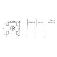 Опора Квадратная  60х 60х 20 под паз 12мм (7035-2001) ГОСТ15252-70 (восст.)
