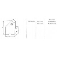Опора Угловая  60х 45х 72 правая под паз 12мм (7033-2762) ГОСТ15256-70 (восст.)