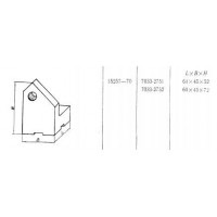 Опора Угловая  60х 45х 72 левая под паз 12мм (7033-2752) ГОСТ15257-70 (восст.)