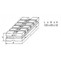 Плита Прямоугольная 120х 60х32 с Т-образными пазами 8мм (В-9470) (восстановленная)