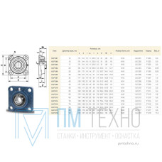 Узел UCF210 (F480210C17) подшипник UC210 во фланцевом квадратном корпусе