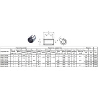 Подшипник линейный LMЕ 12 UU OP, 12 х 22 х 32мм (открытый тип) 