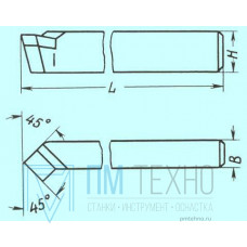 Резец Проходной отогнутый 16х10х120 Р9