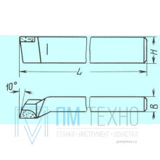 Резец Проходной упорный отогнутый 16х10х100 ВК8