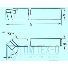 Резец Проходной отогнутый 16х10х110 ВК8