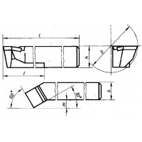 Резец Расточной 16х12х170 Т5К10 для сквозных отверстий тип1, исп.2