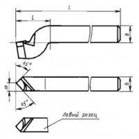 Резец Строгальный проходной изогнутый 40х30х300 Р6М5 (2110-4027) (Тип 1)