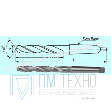 Сверло d  7,0  к/х Р6М5
