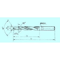 Сверло М12 (D14,0 и d10,2) 180° ц/х Р6М5 