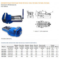 Тиски Станочные 200мм чугунные неповоротные ГМ-7220Н-02 (Гомель)